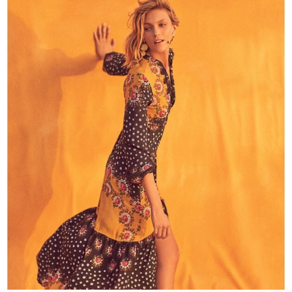 Anthropologie Farm Rio Floral Maxi Dress